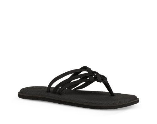 Sanuk Yoga Salty - Sanuk Flip Flops Womens Black - Philippines HIMQUA798